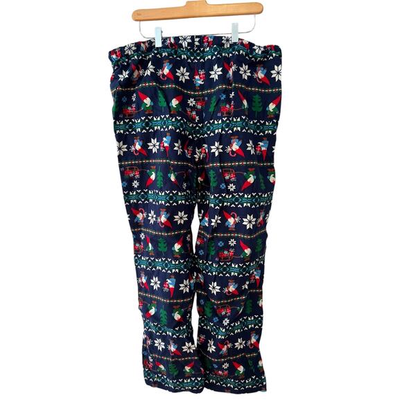 Hanna Andersson Holiday Christmas Adult Unisex Pajama Lounge Pants Gnome XL - Picture 4 of 6
